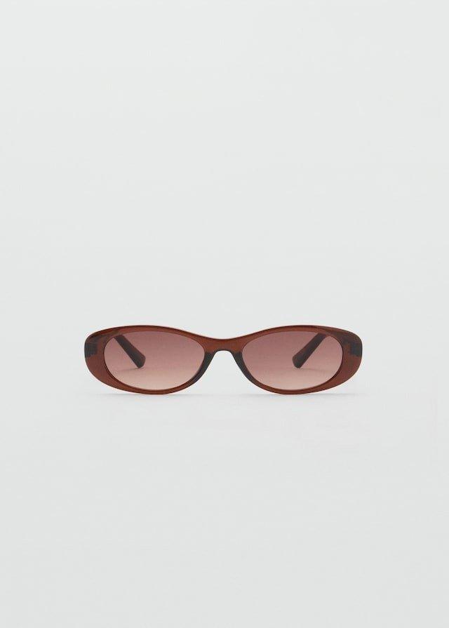 Brown Oval-Frame Sunglasses, , medium