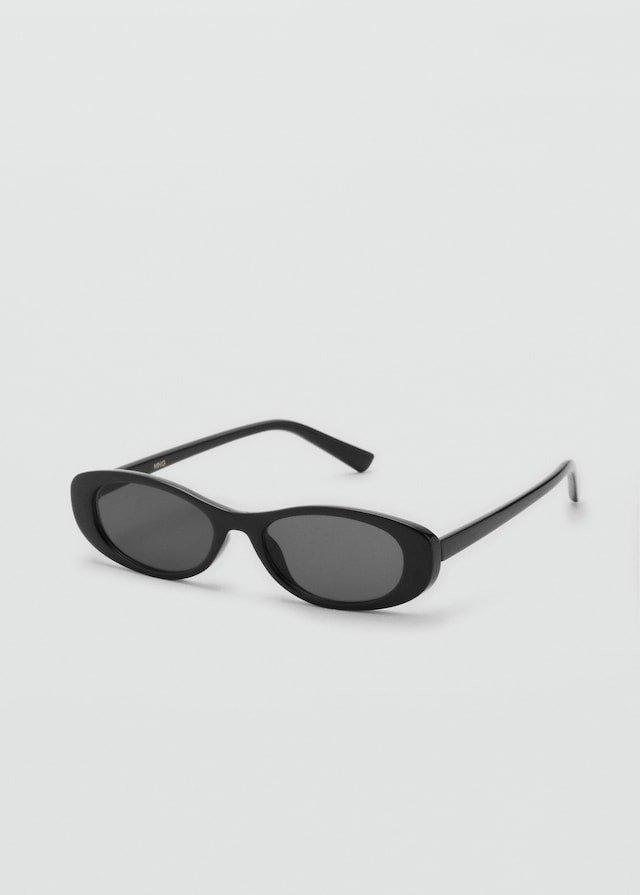 Black Oval-Frame Sunglasses, 0201_99, large image number 1