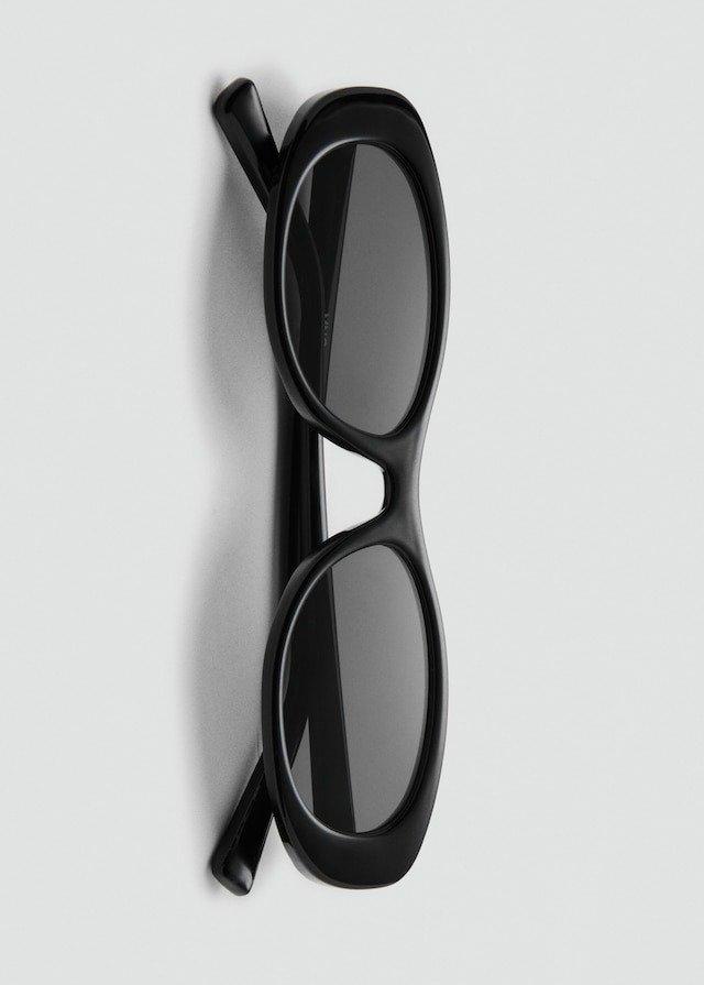 Black Oval-Frame Sunglasses, 0201_99, large image number 3
