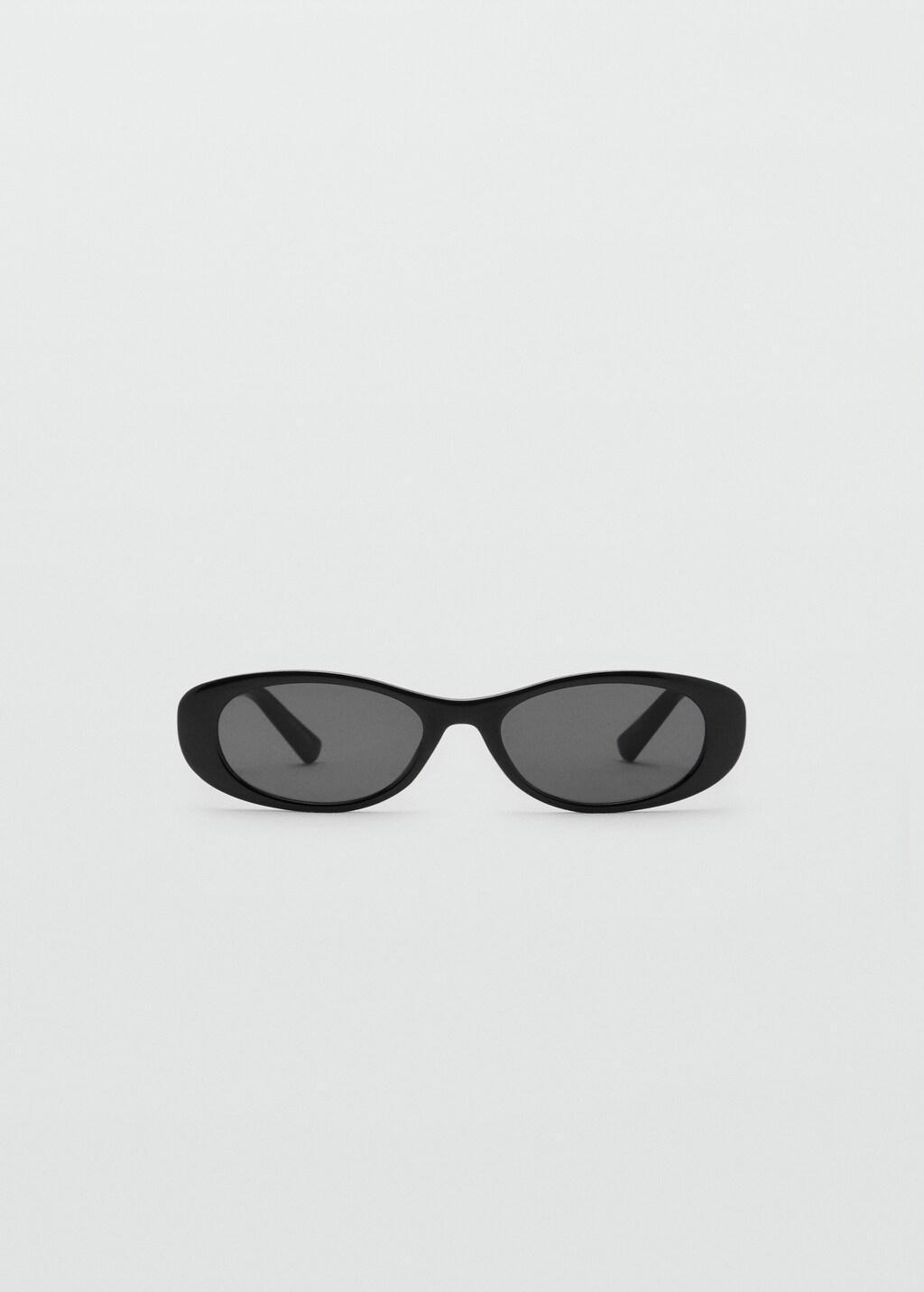 Black Oval-Frame Sunglasses, Black, large image number 9