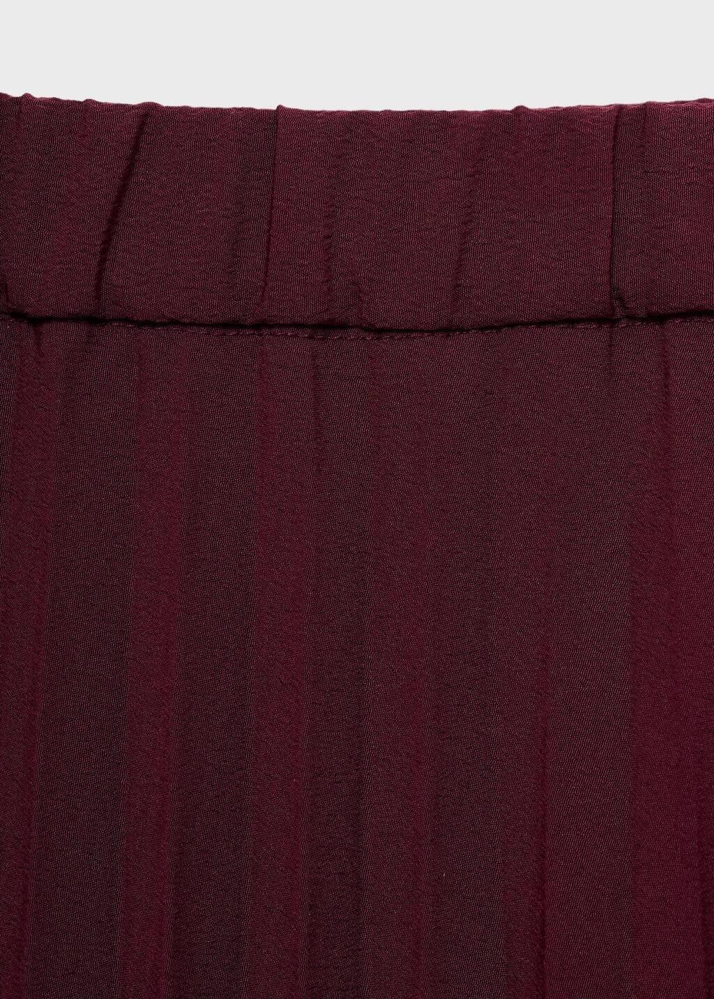 DARK RED Long pleated skirt, , large image number 1
