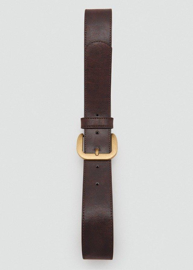 Brown Square Buckle Belt, , large image number 3