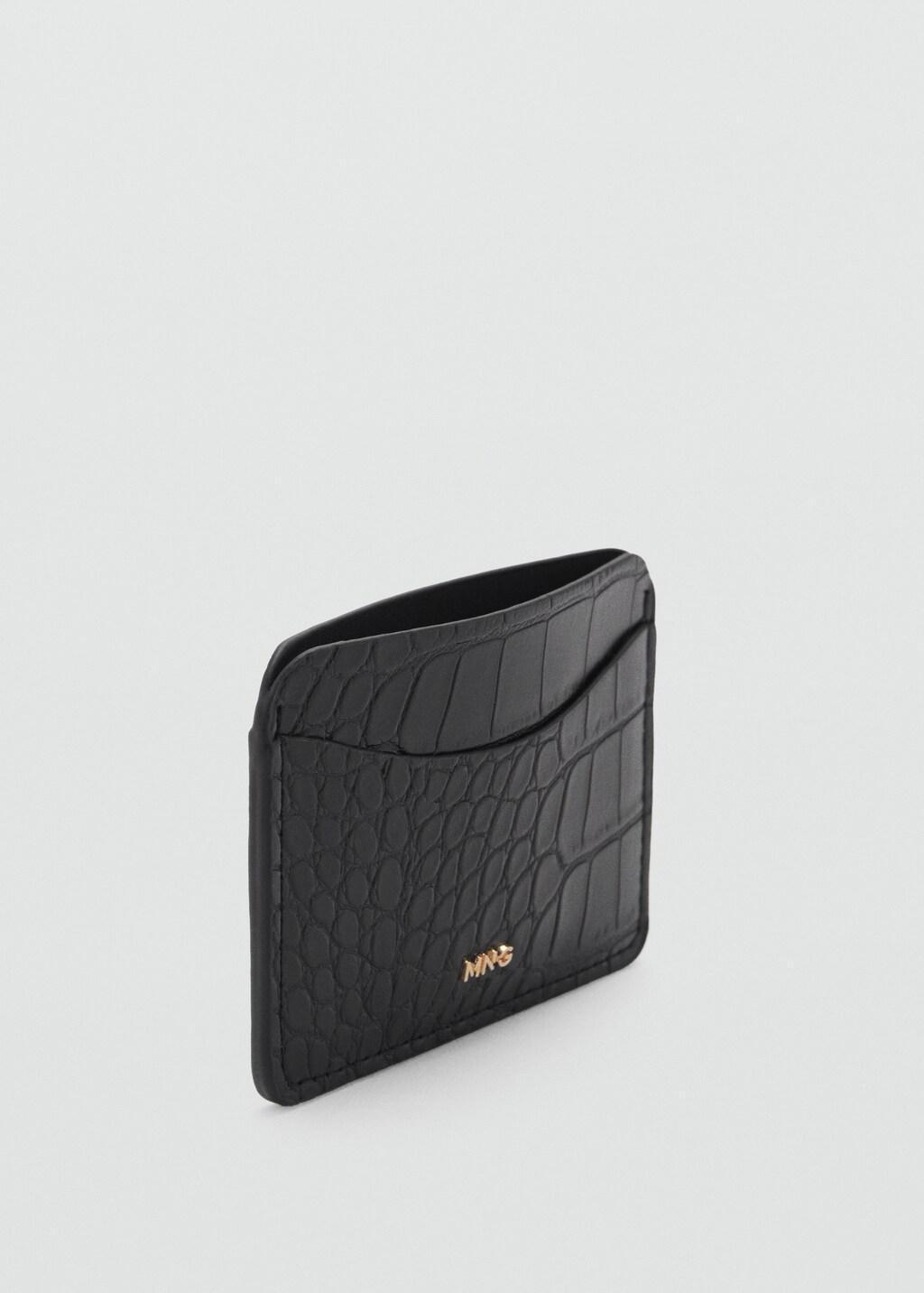 Black Croc-Effect Cardholder, Black, large image number 5