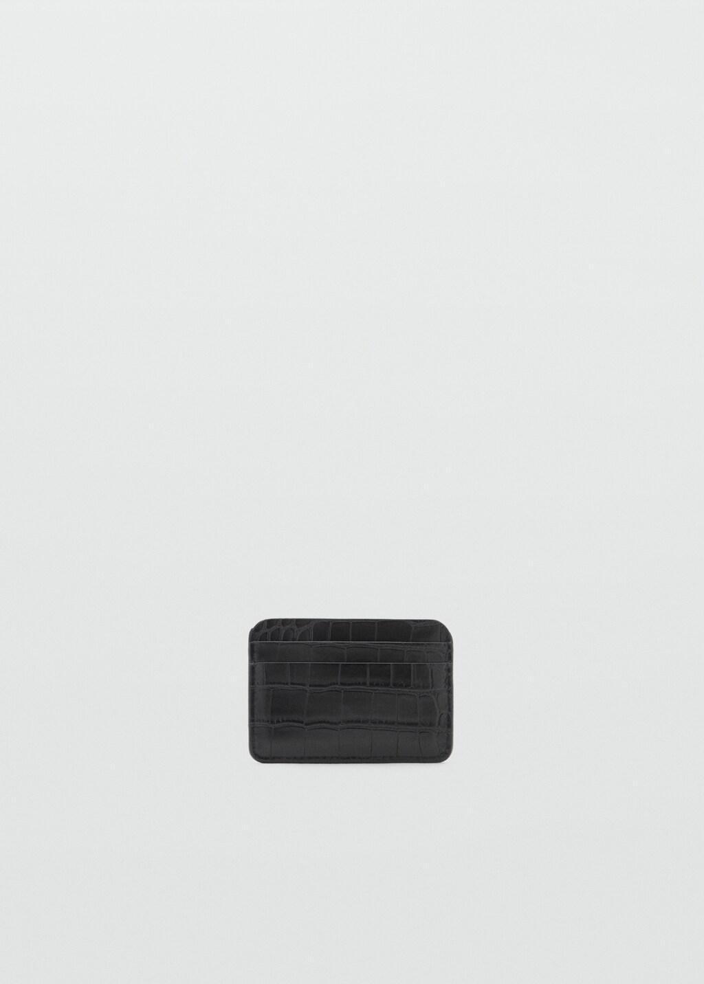 Black Croc-Effect Cardholder, Black, large image number 7