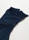Mango - Dark Blue Ribbed Cotton Socks, Men