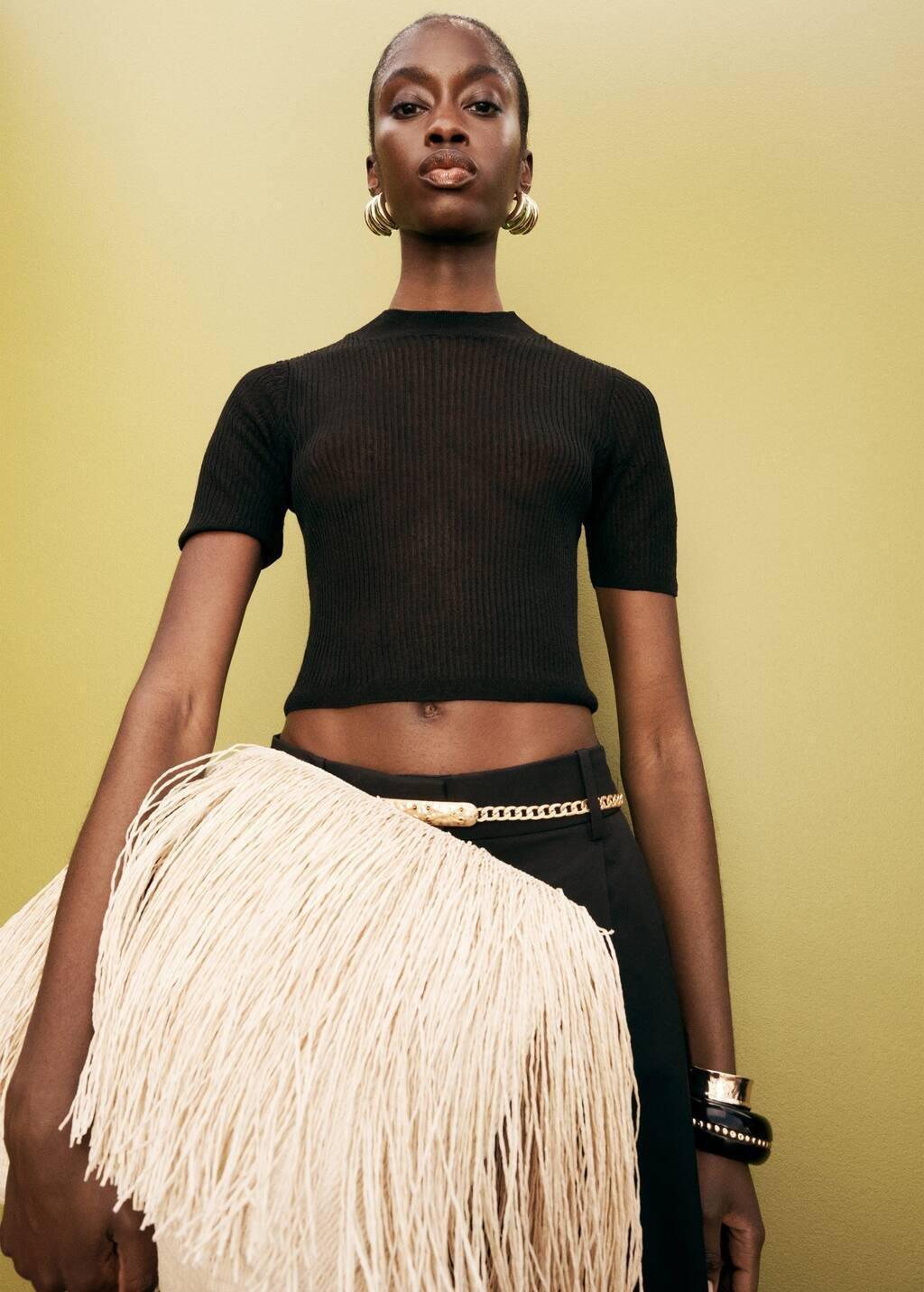 LIGHT BEIGE Natural fibre shopper bag with tassels, 0201_08, large image number 6