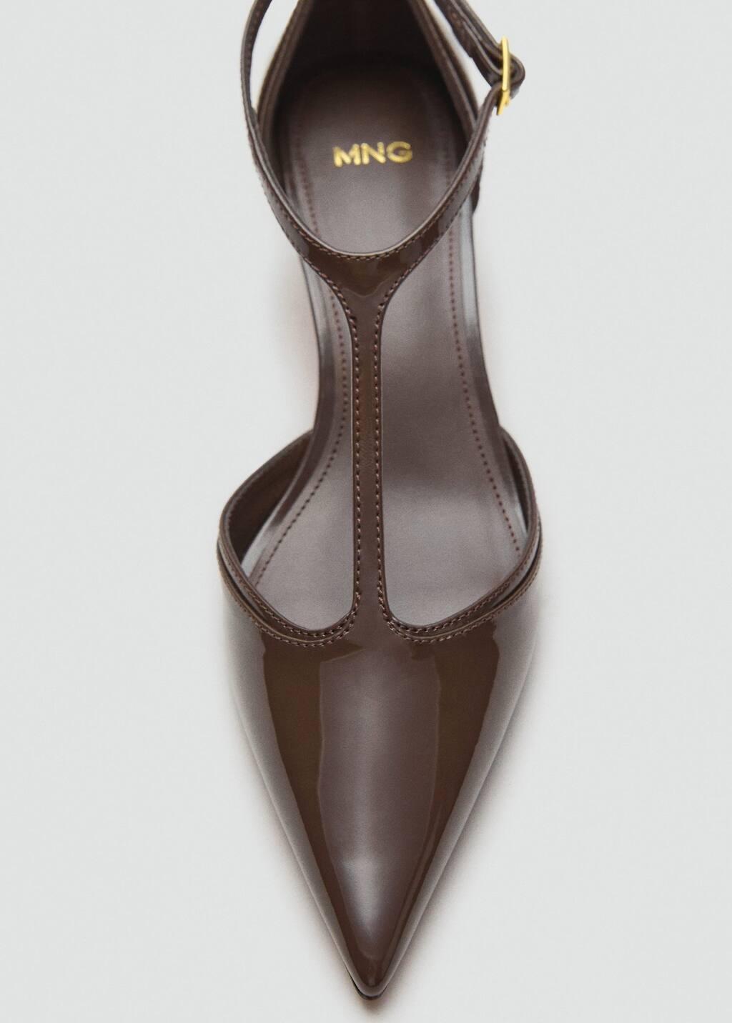 Beige - Khaki Kitten-Heel Patent Leather Shoes, , large image number 3