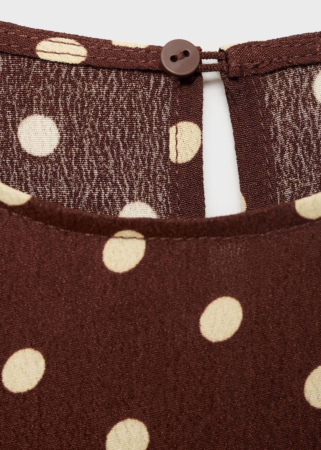 Brown Polka Dot Midi Dress, , large image number 4