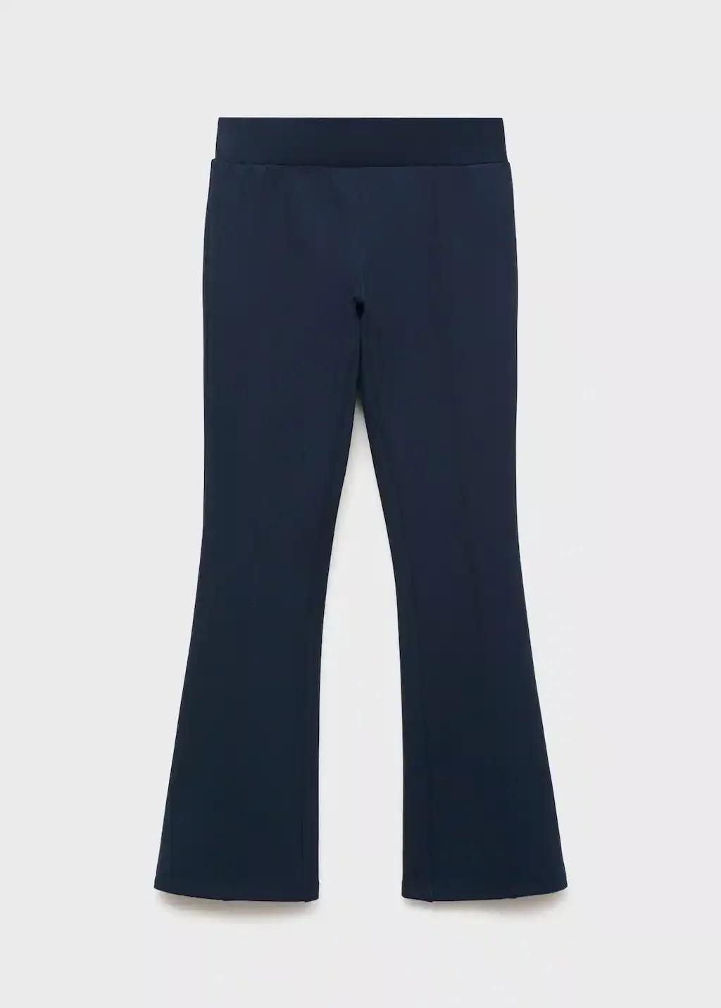 Navy Flared Leggings, Navy, large image number 1