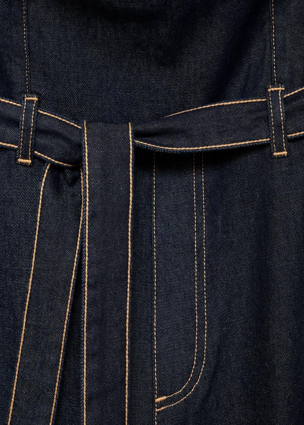 OPEN BLUE Strapless denim jumpsuit, 0201_TS, large image number 9