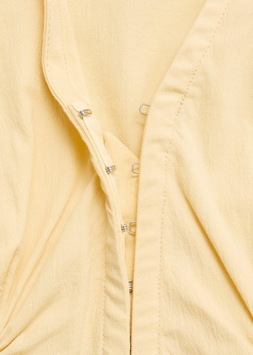 YELLOW Gathered cotton blouse, , large image number 2
