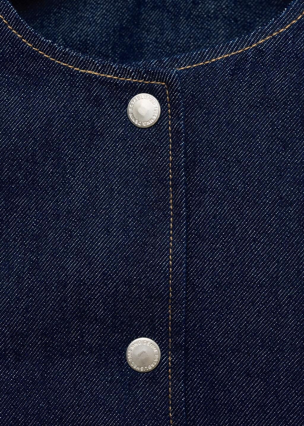 Blue Denim crop jacket, , large image number 3