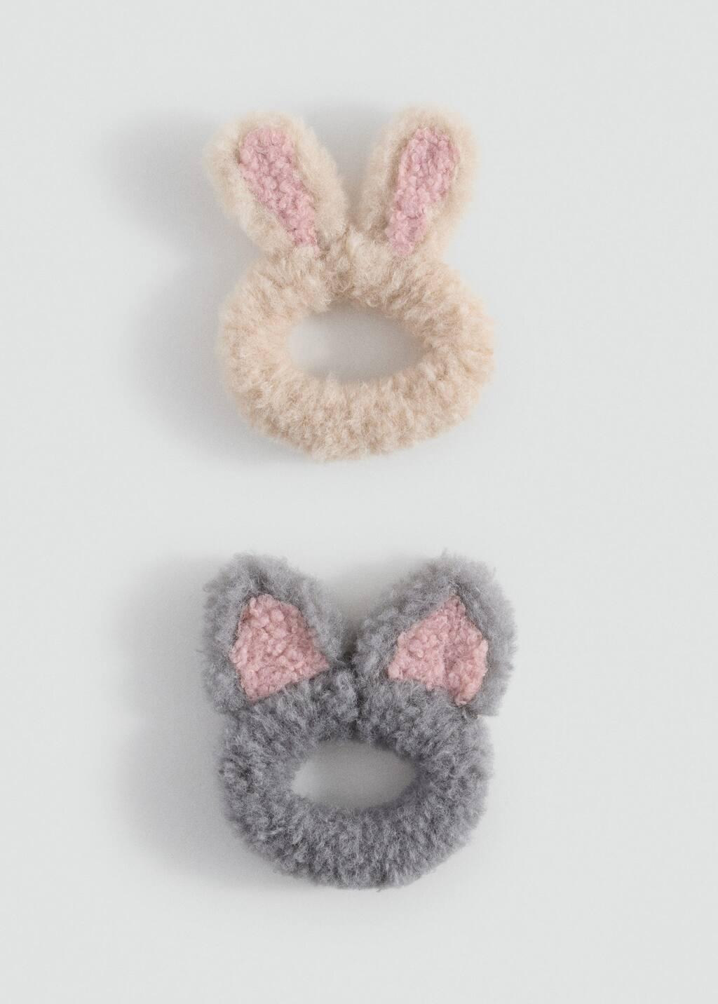 Brown Lt Pastel 2 hair tie pack, Kids Girl, Light Pastel Brown, large image number 1