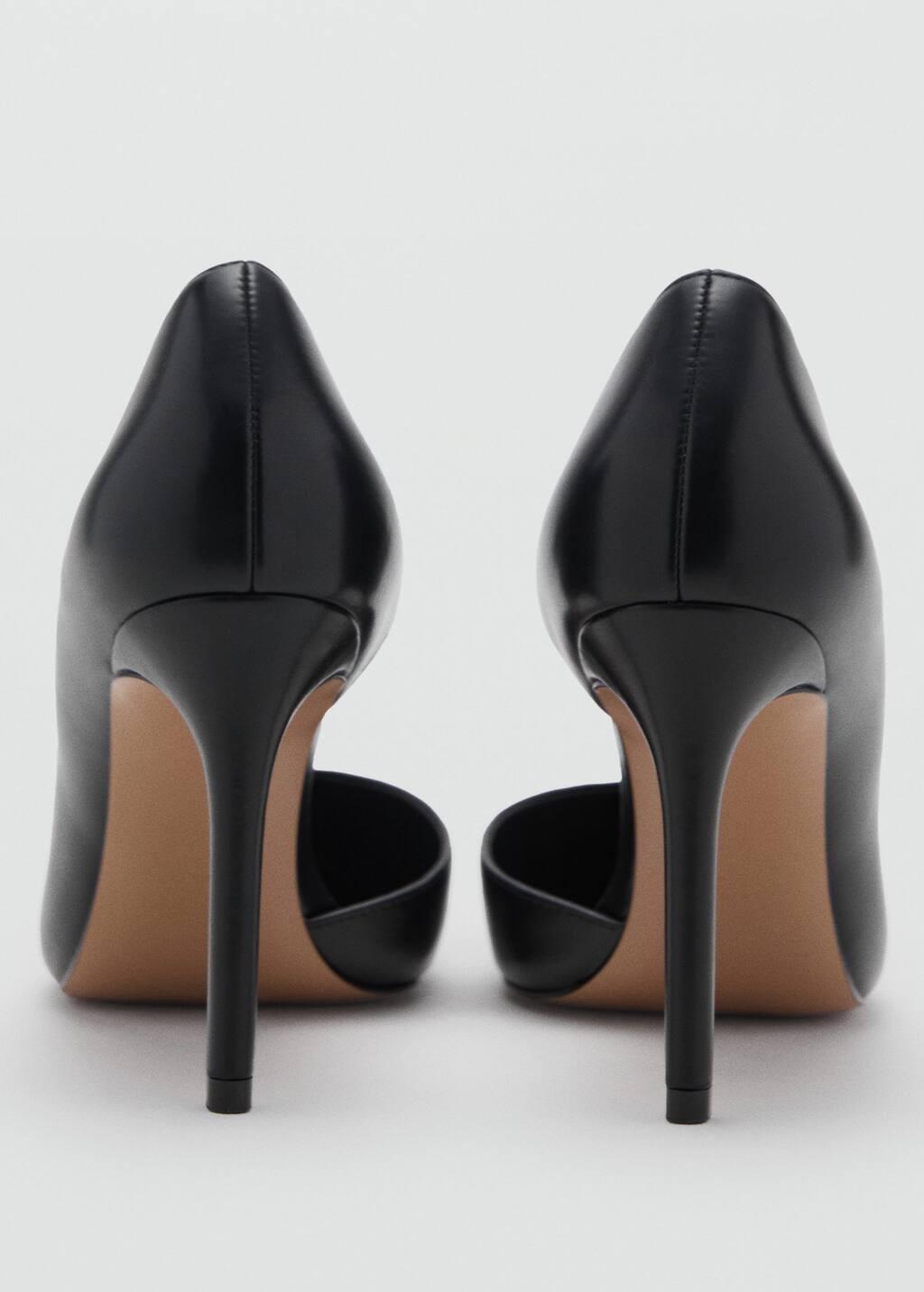Black Asymmetrical Heeled Shoes, , large image number 1