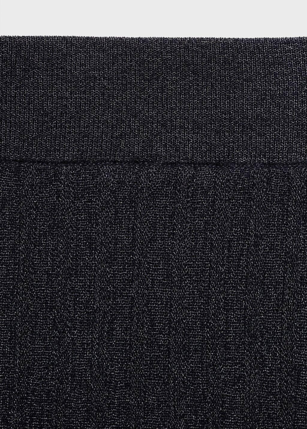 NAVY Lurex knitted pleated skirt, , large image number 1