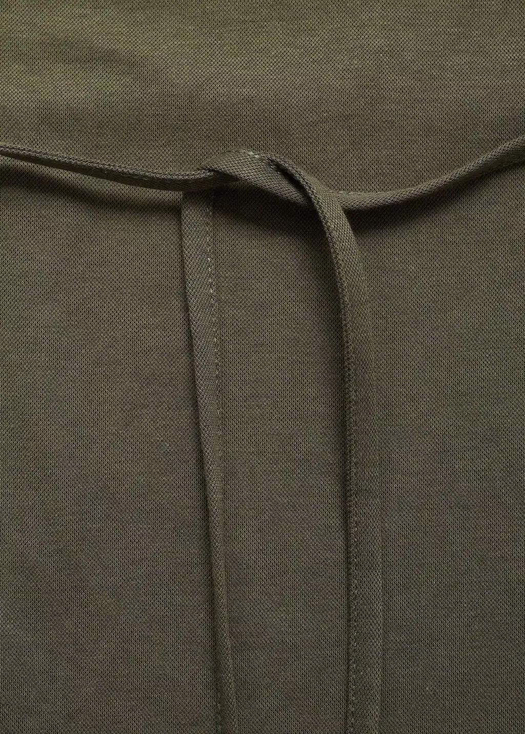 Khaki Cotton top with waist tie, , large image number 9