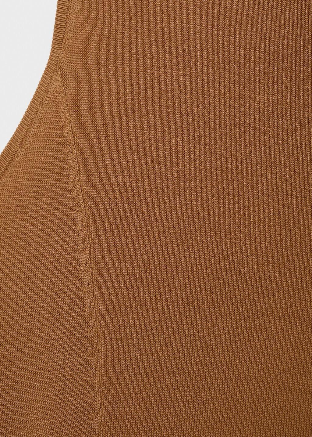 Brown Knit Long Dress, , large image number 3