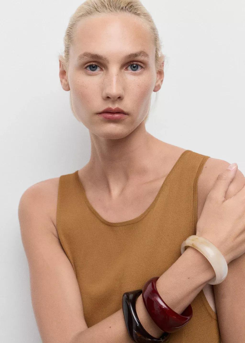 Brown Knit Long Dress, Medium Brown, large image number 5