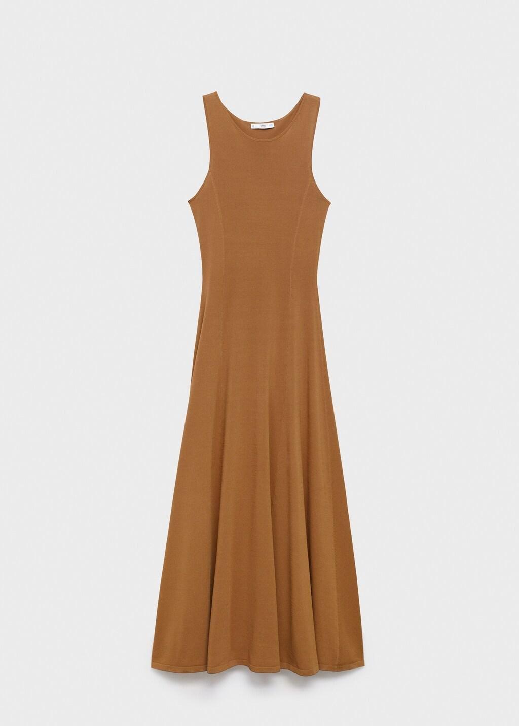 Brown Knit Long Dress, , large image number 13