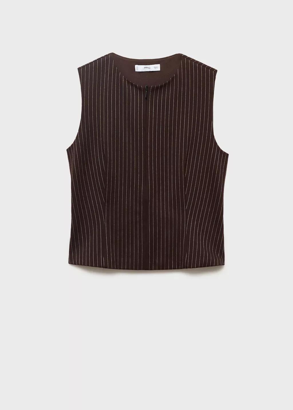 Black Fitted Top With Zip, , large image number 6