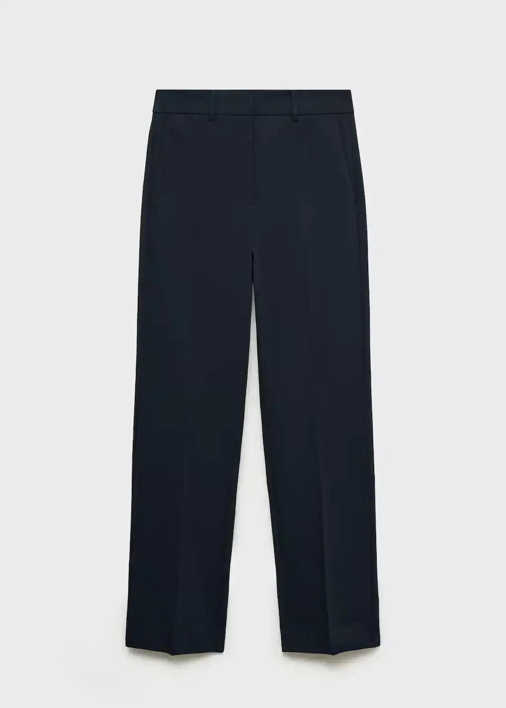 NAVY Straight-cut crop trousers, , large image number 0
