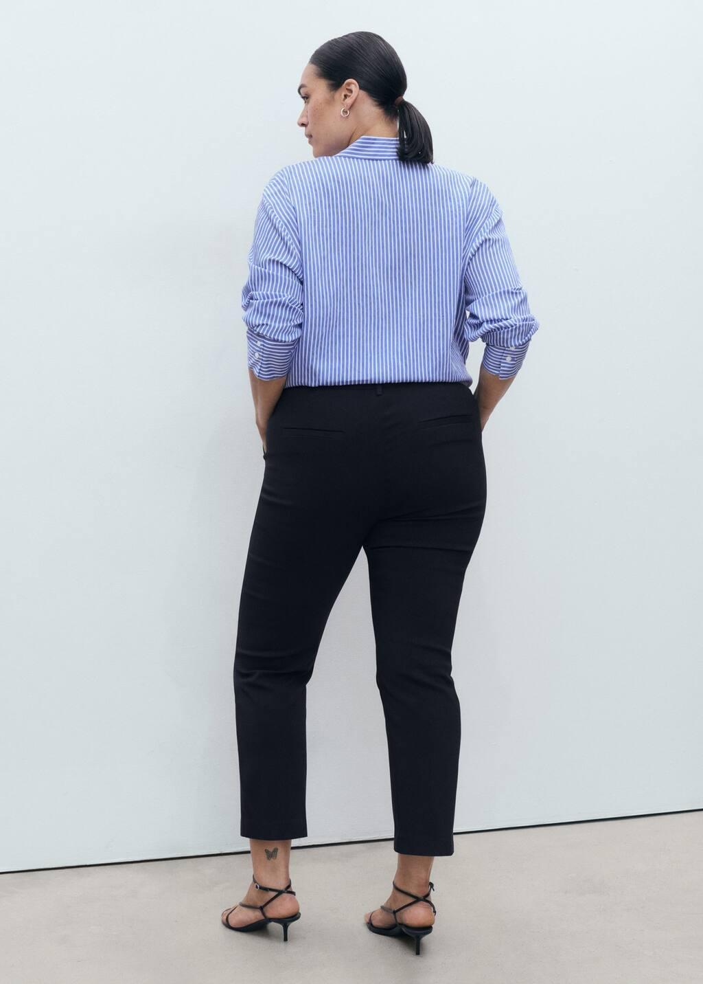 NAVY Straight-cut crop trousers, , large image number 5