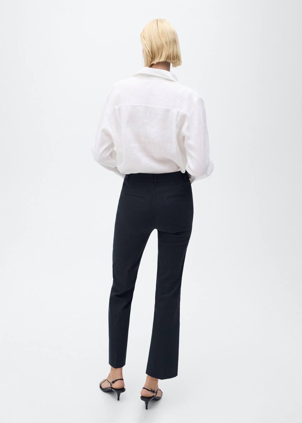 NAVY Straight-cut crop trousers, , large image number 8