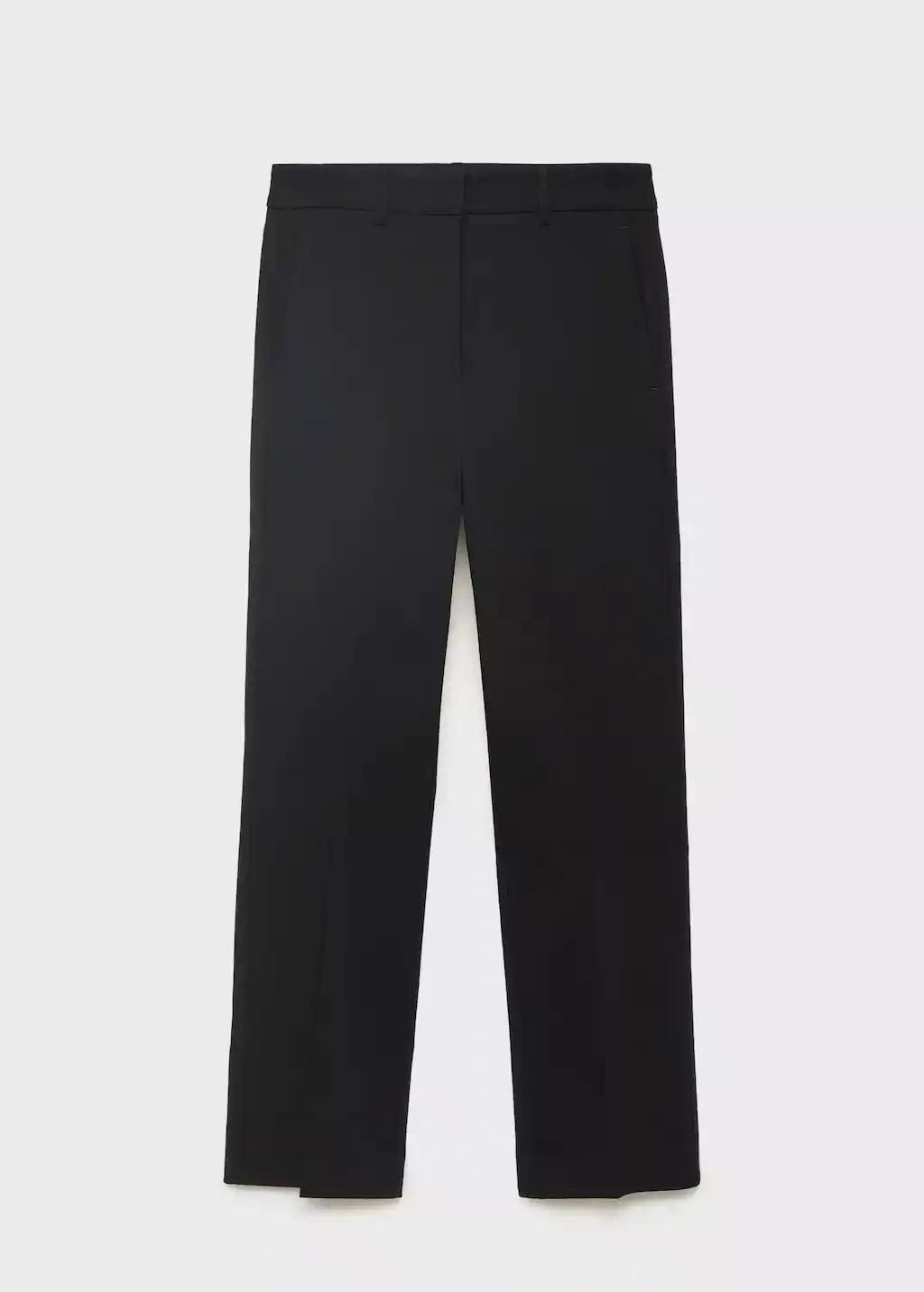 BLACK Straight-cut crop trousers, 0201_99, large image number 0