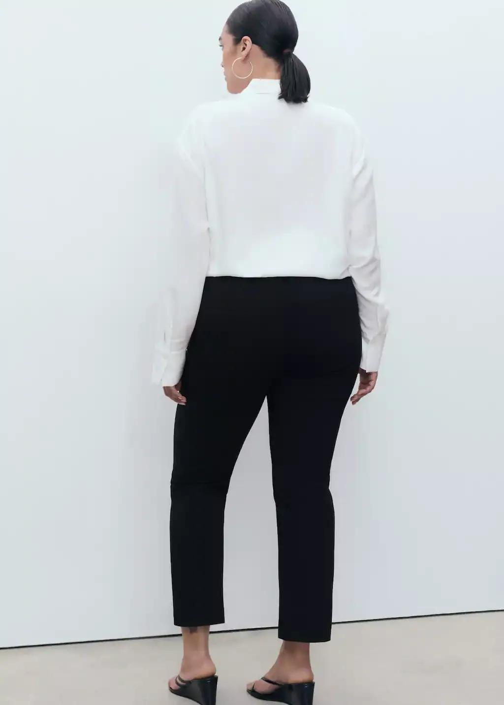 BLACK Straight-cut crop trousers, 0201_99, large image number 6