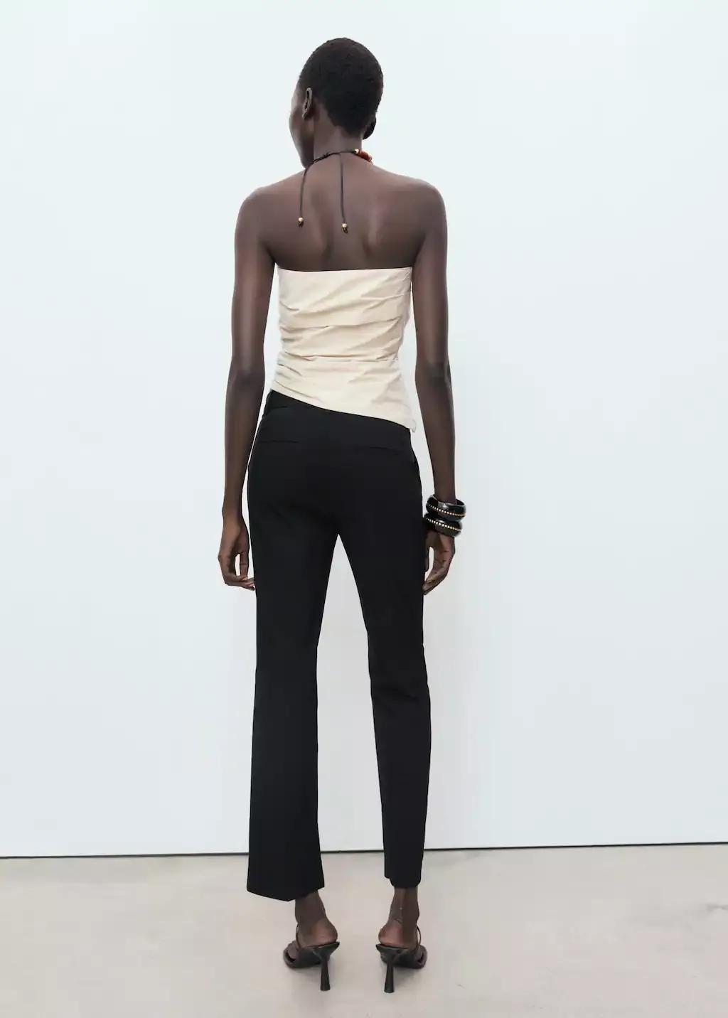 BLACK Straight-cut crop trousers, 0201_99, large image number 9