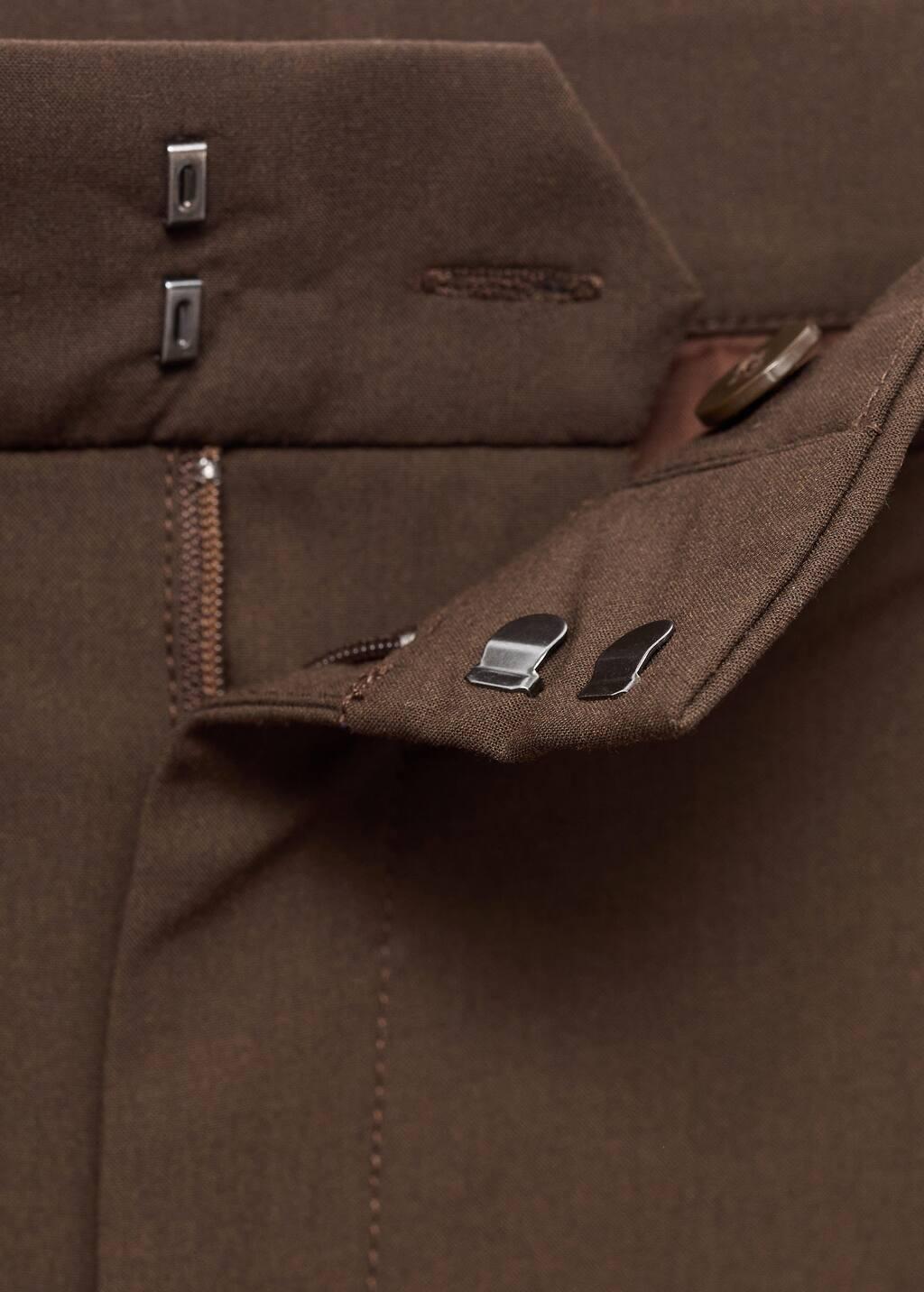 Brown Low-Rise Wide-Leg Trousers, , large image number 6