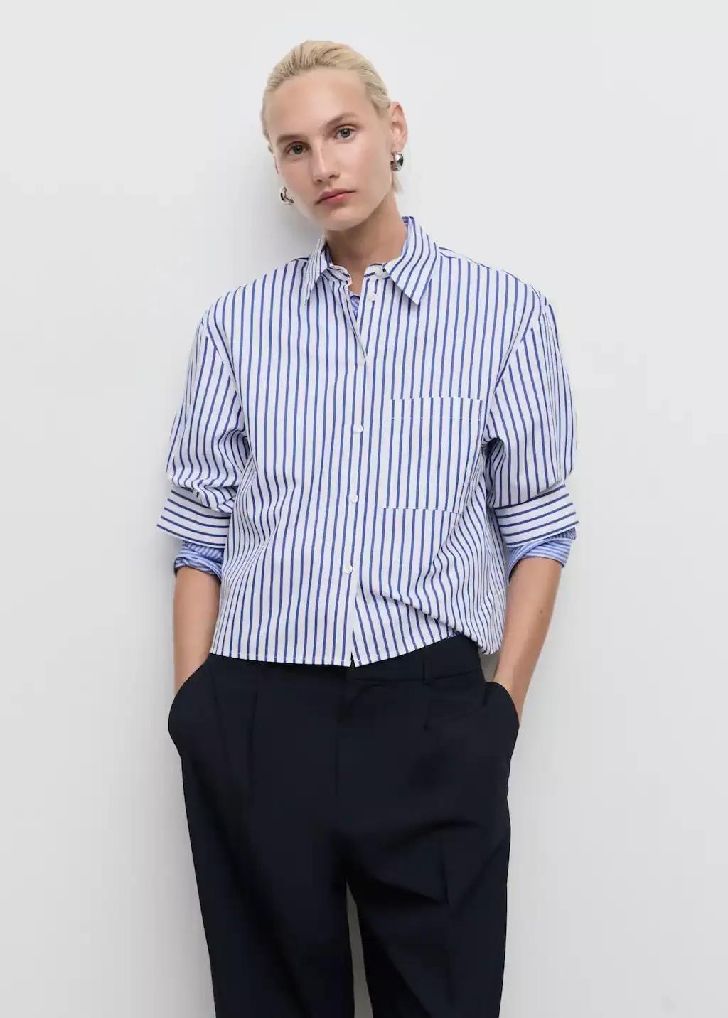 Navy Low-Rise Wide-Leg Trousers, , large image number 1