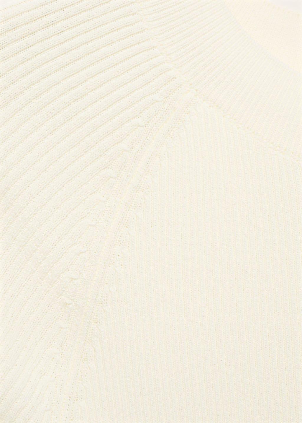 LIGHT BEIGE Ribbed-knit short-sleeved sweater, , large image number 2