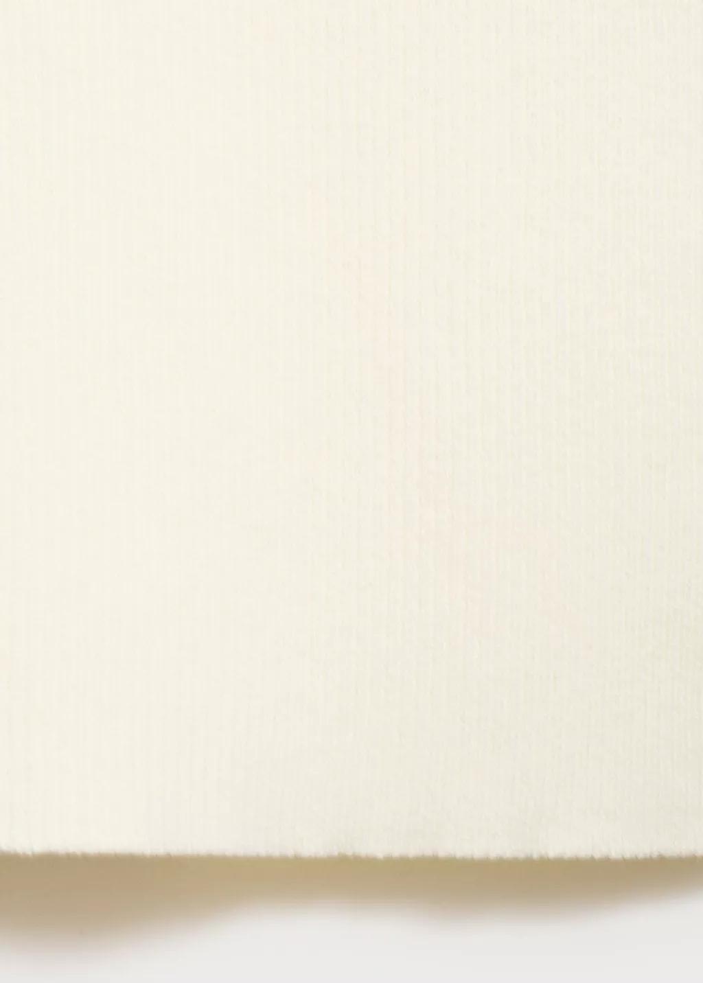 LIGHT BEIGE Ribbed-knit short-sleeved sweater, , large image number 5