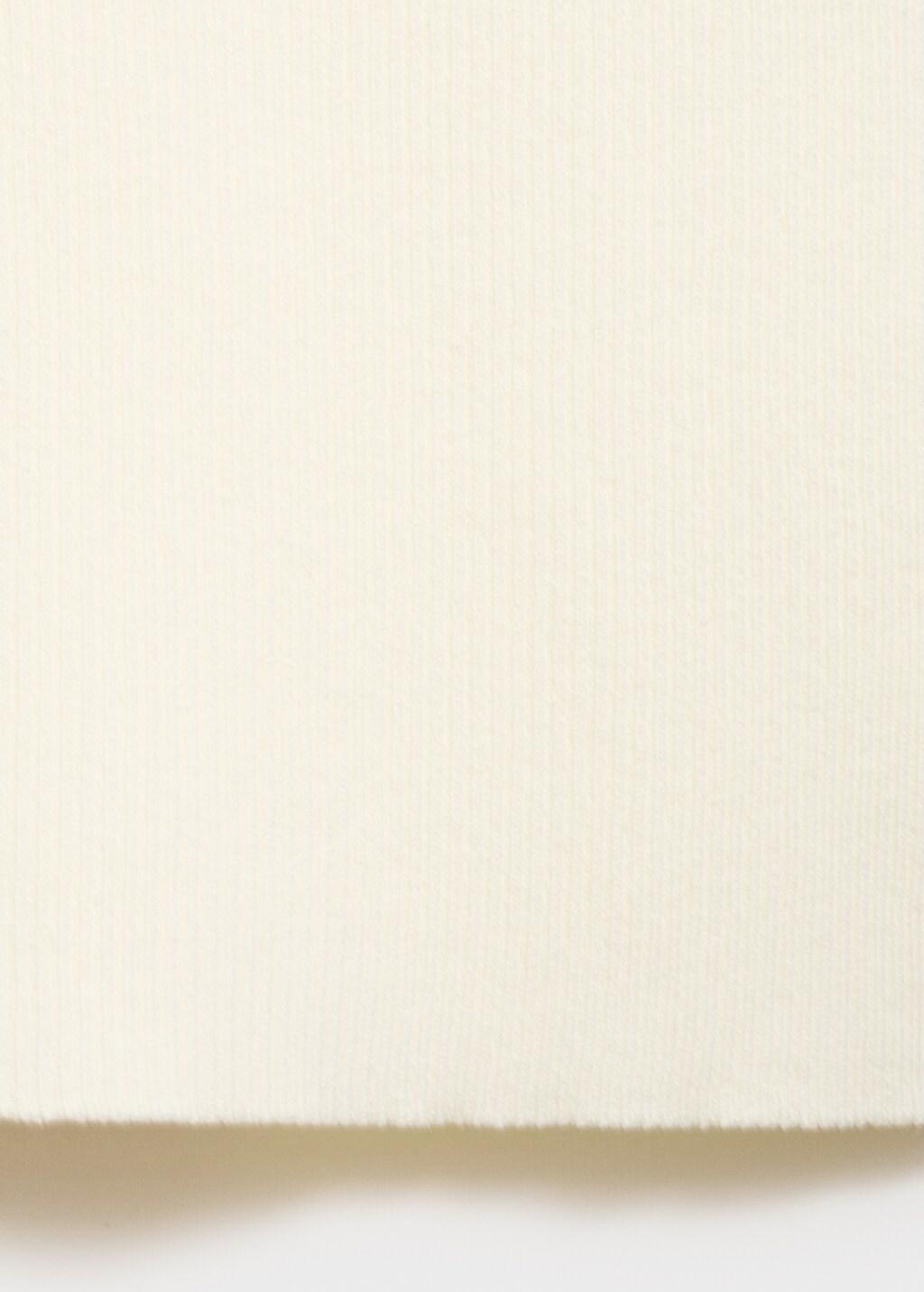 LIGHT BEIGE Ribbed-knit short-sleeved sweater, 0201_05, large image number 8