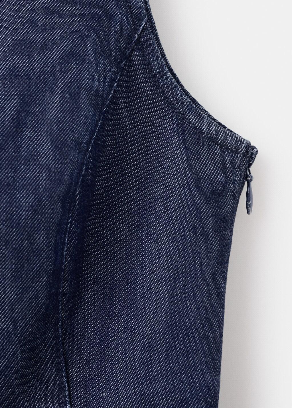 Blue Denim Crop Top, , large image number 1