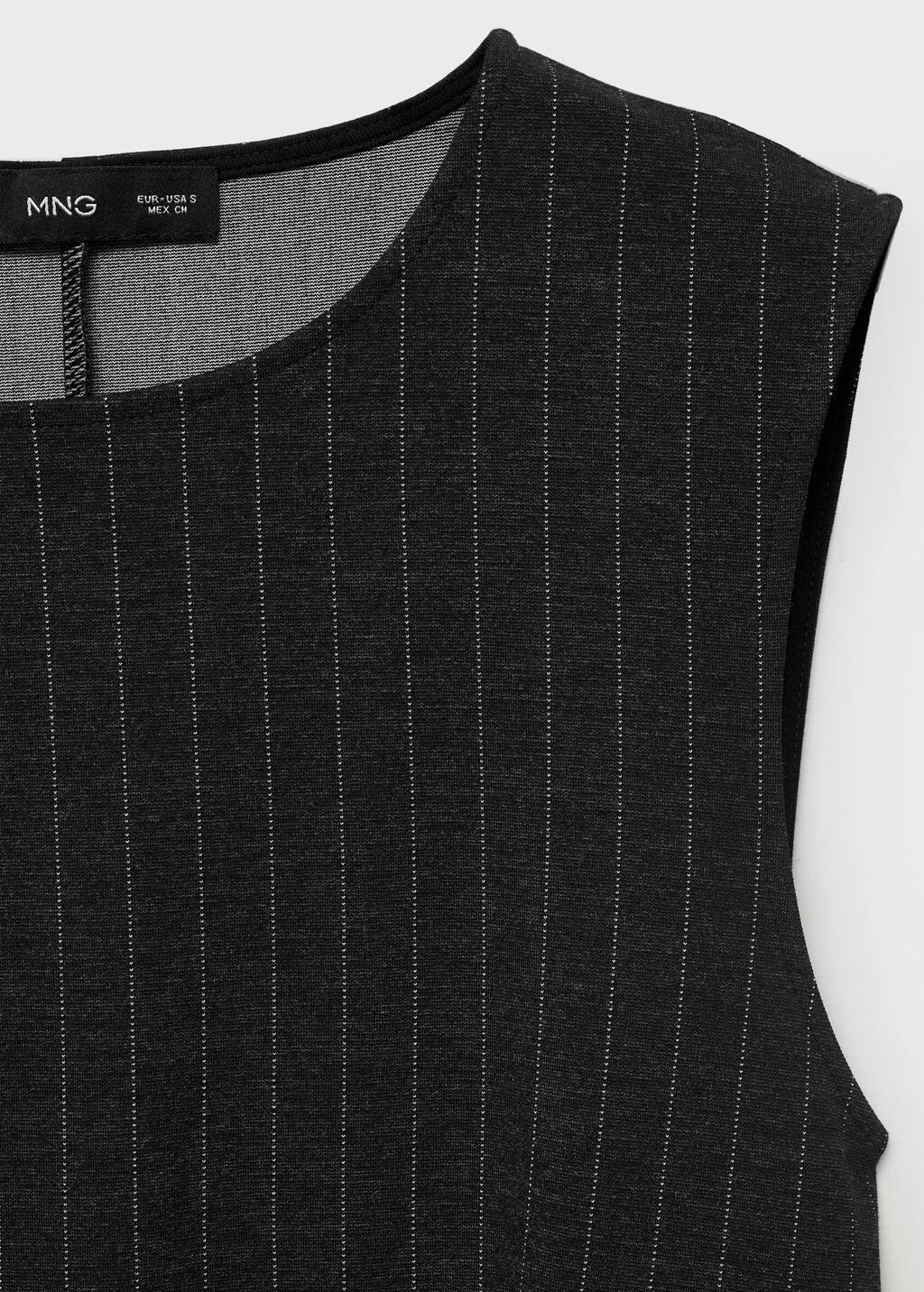 Grey Pleated Short Dress, , large image number 1