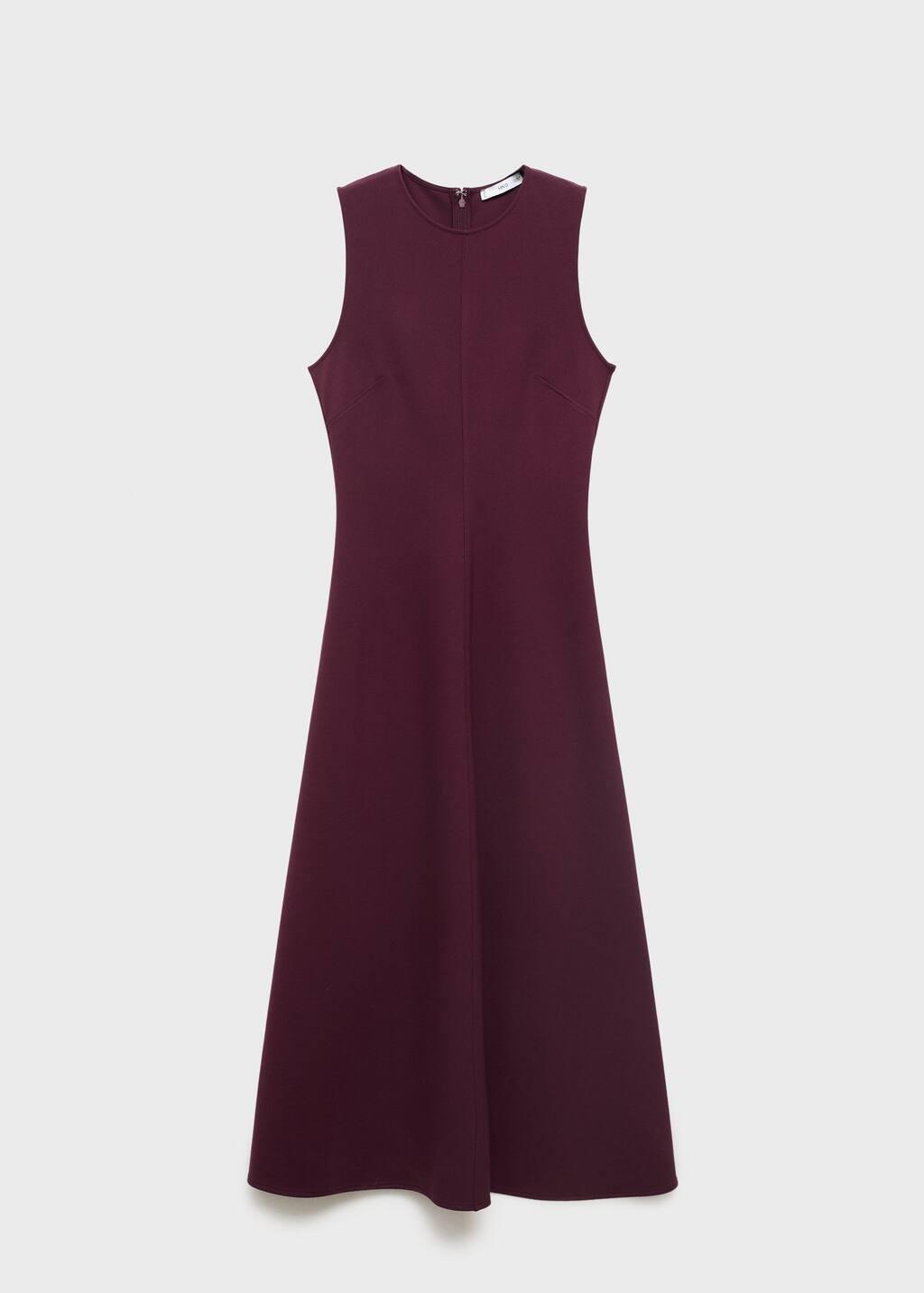 Red Long Flared Dress, , large image number 0