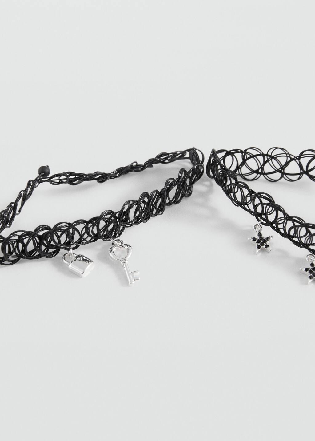Black 2 Chokers Pack, Kids Girl, Black, large image number 1