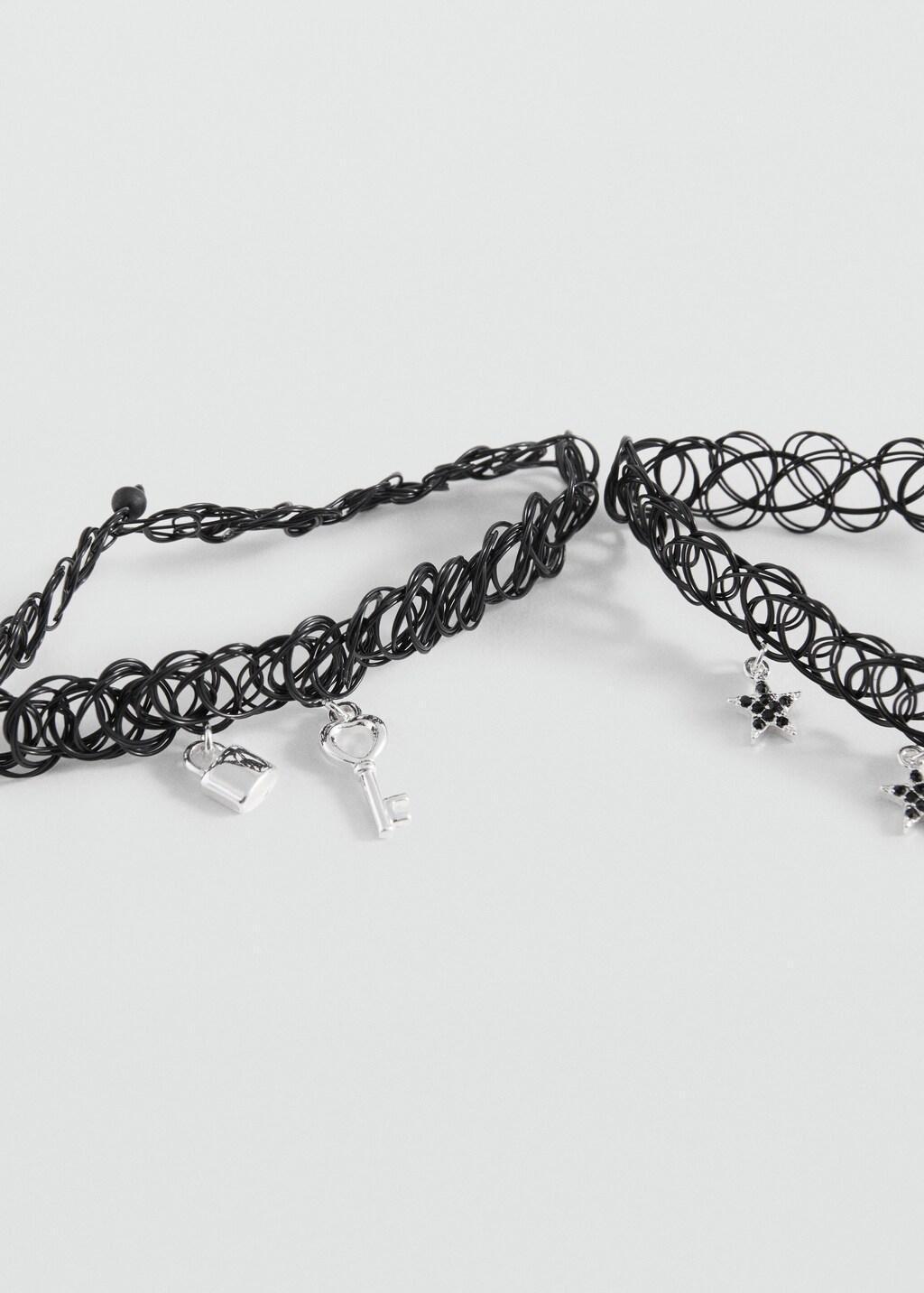 Black 2 Chokers Pack, Kids Girl, Black, large image number 2