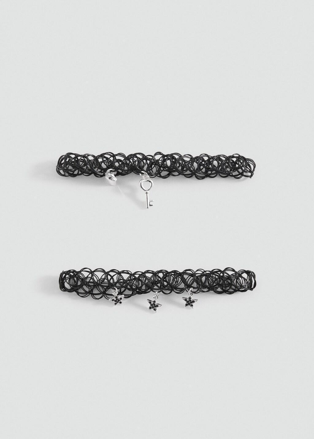 Black 2 Chokers Pack, Kids Girl, Black, large image number 3