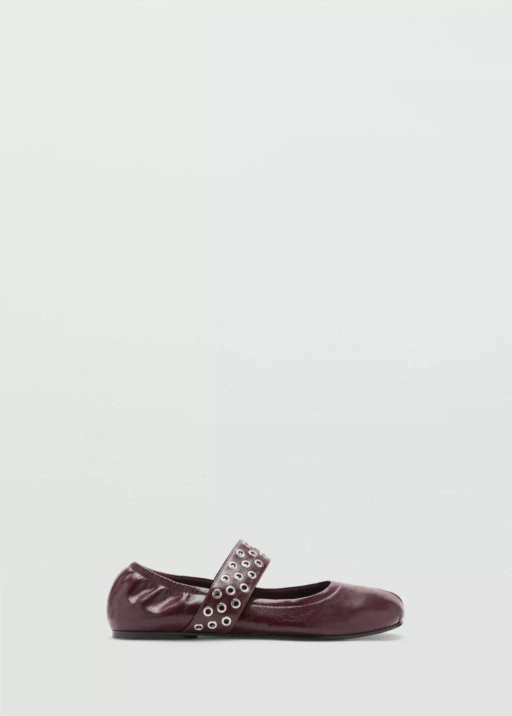 Red Leather Ballerina Eyelets, , large image number 4