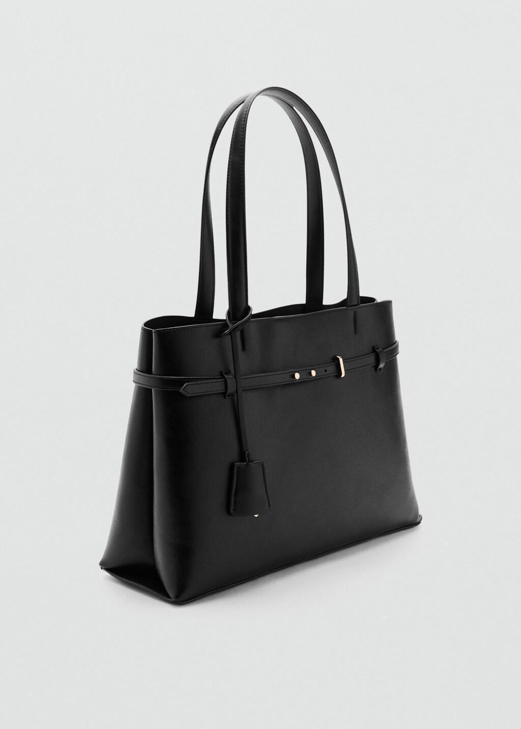 Black Charm Tote Bag, Black, large image number 1