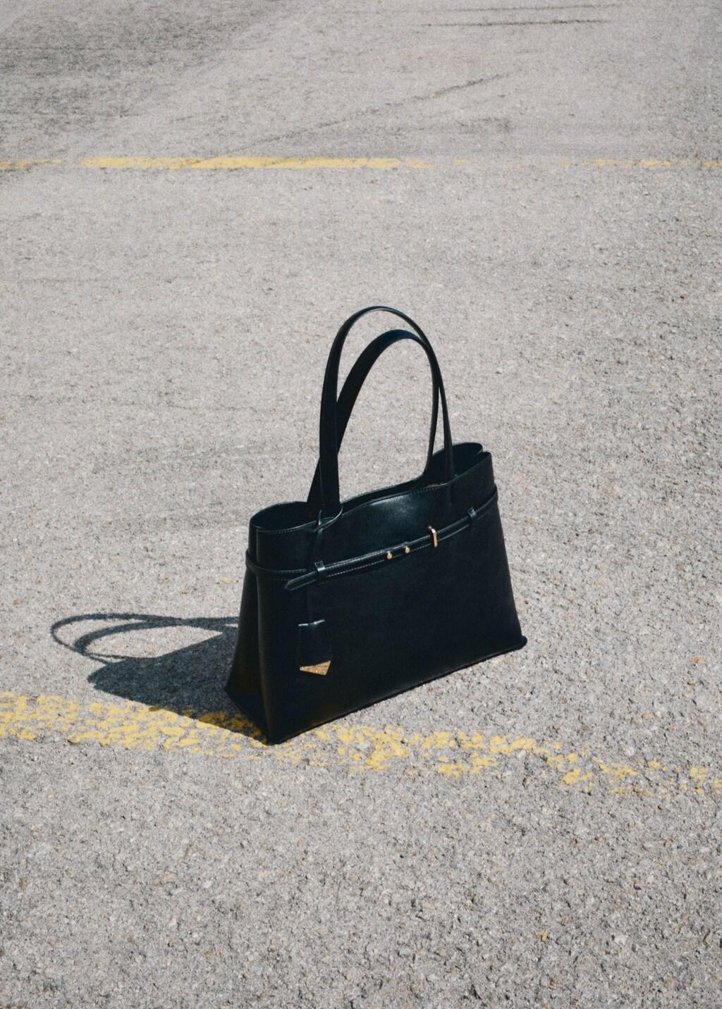 Black Charm Tote Bag, Black, large image number 3