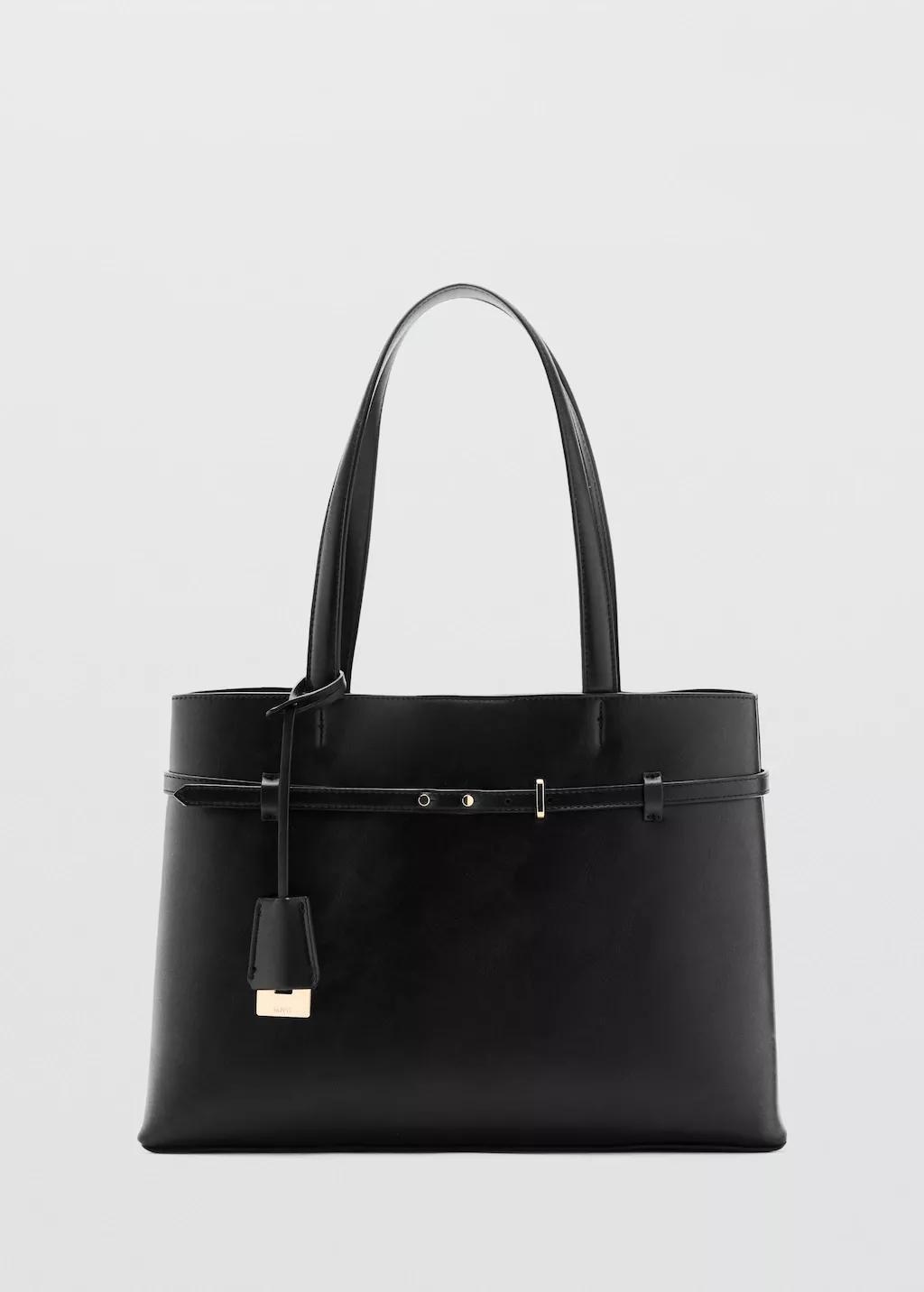 Black Charm Tote Bag, Black, large image number 4