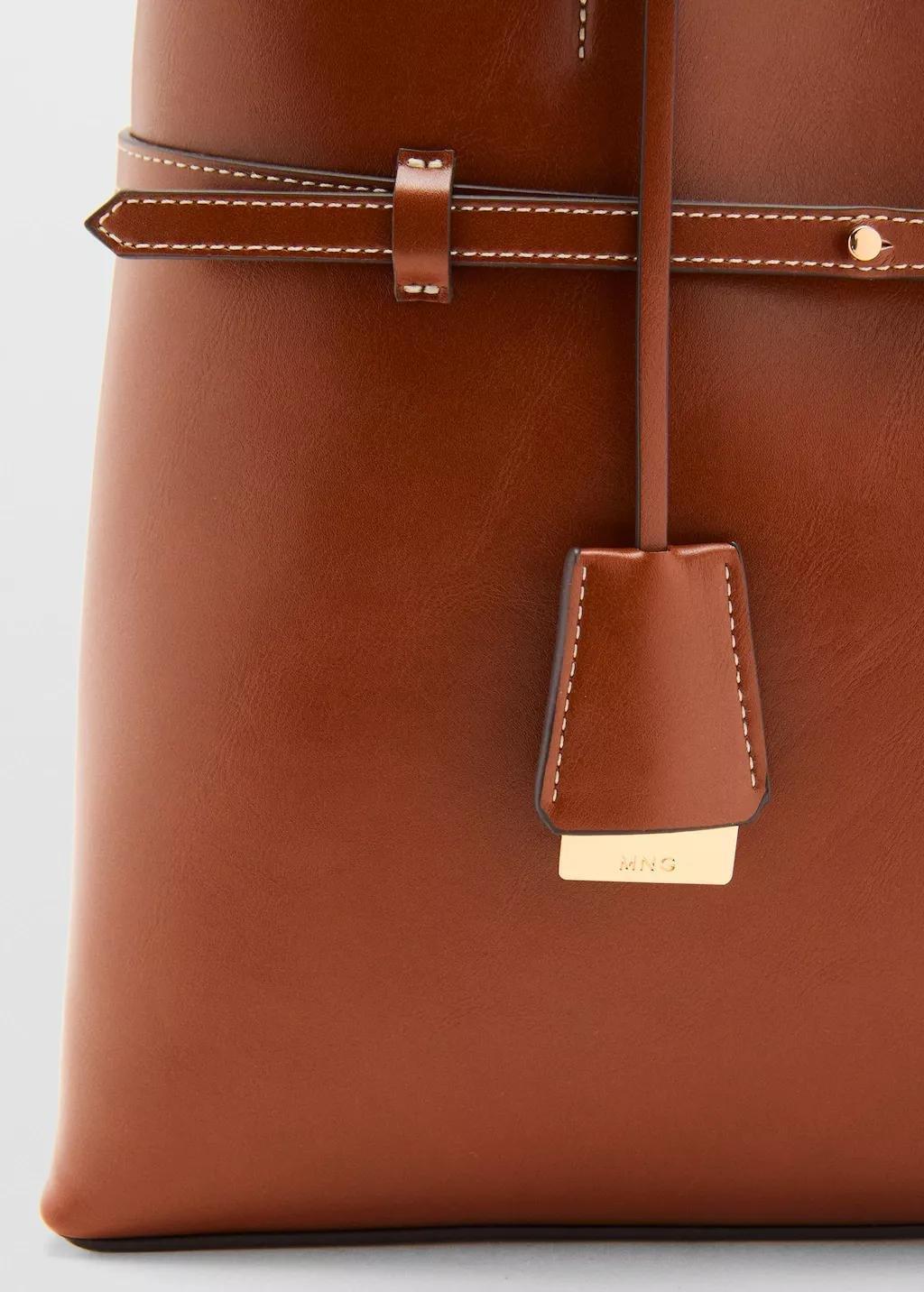 Brown Charm Tote Bag, Medium Brown, large image number 1