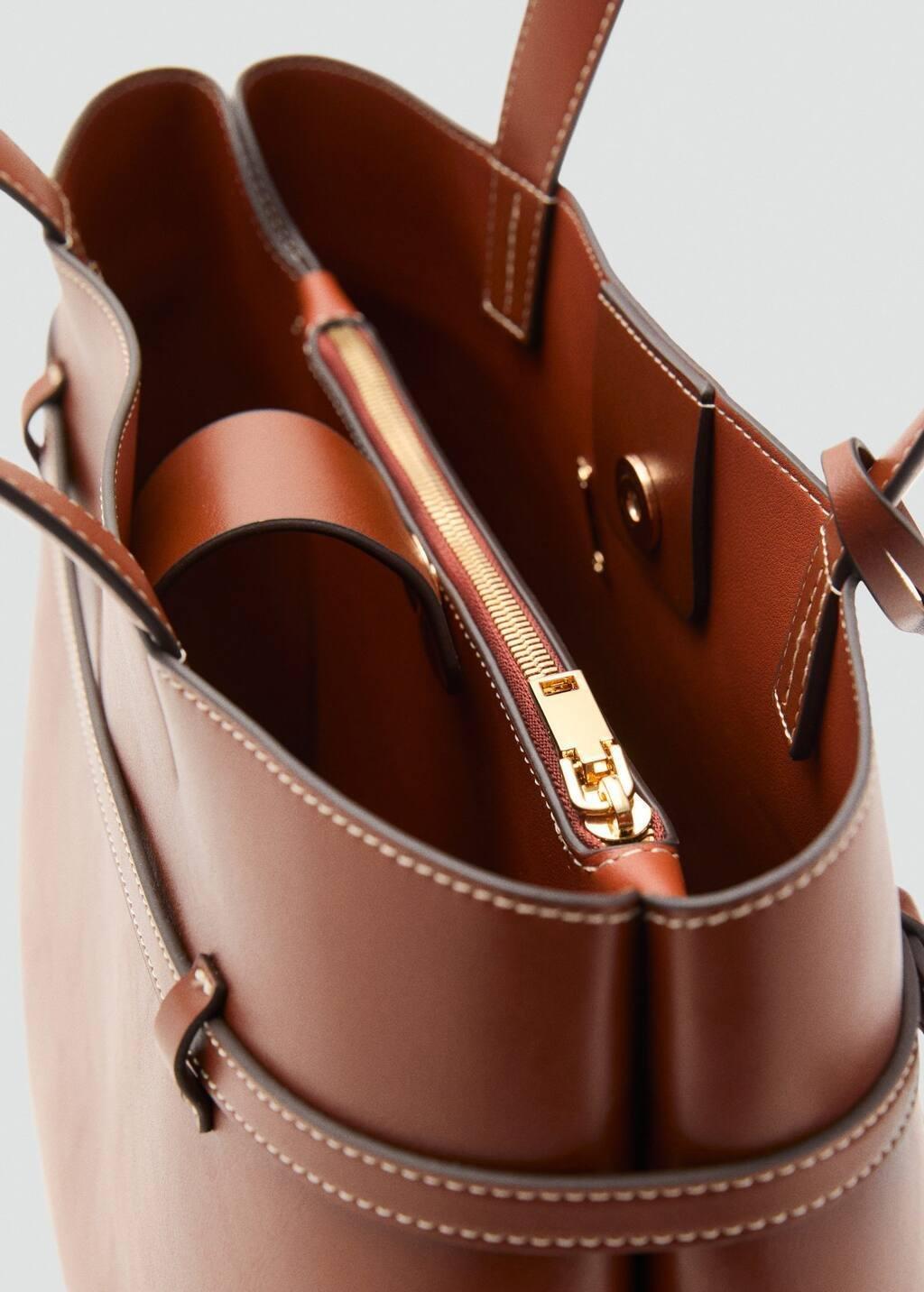 Brown Charm Tote Bag, Medium Brown, large image number 4