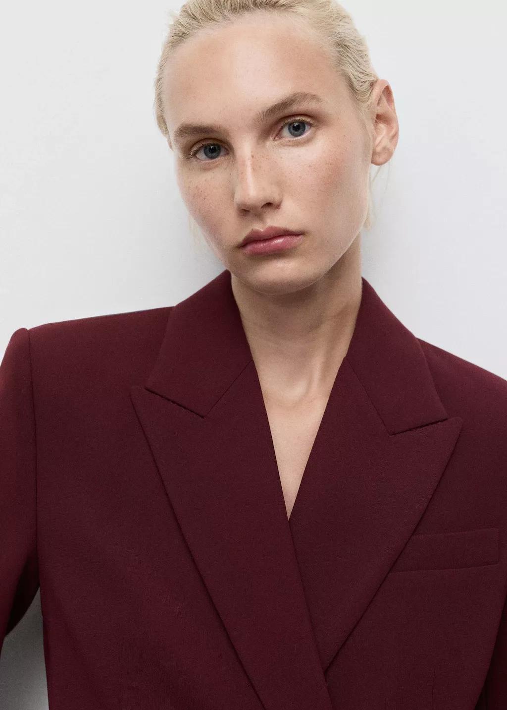 Red Double-breasted suit jacket, , large image number 1