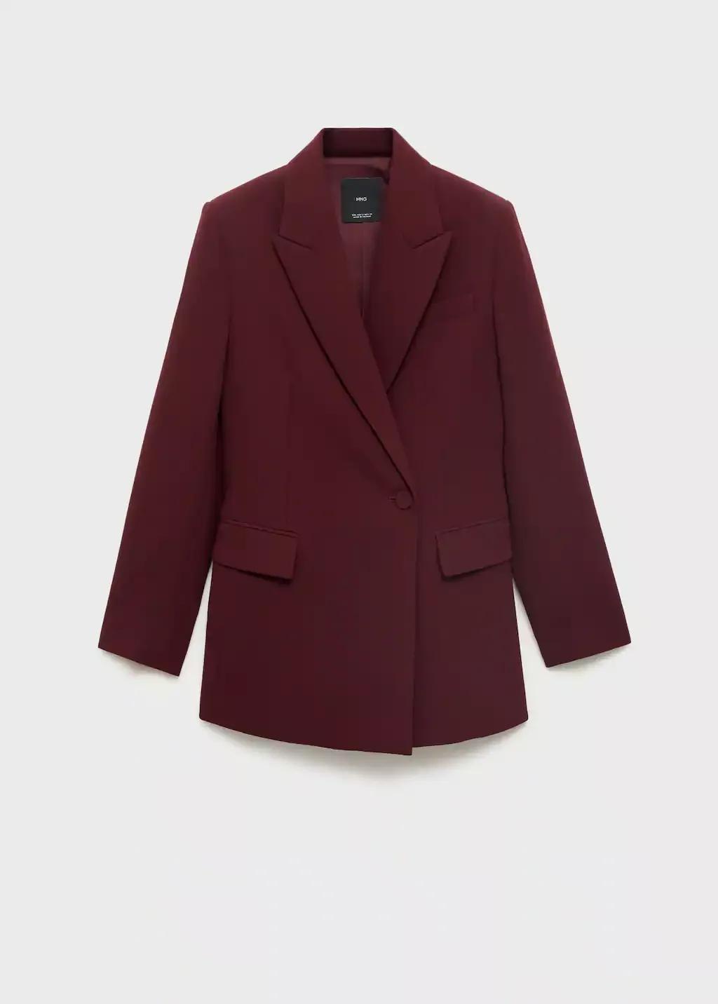 Red Double-breasted suit jacket, , large image number 3