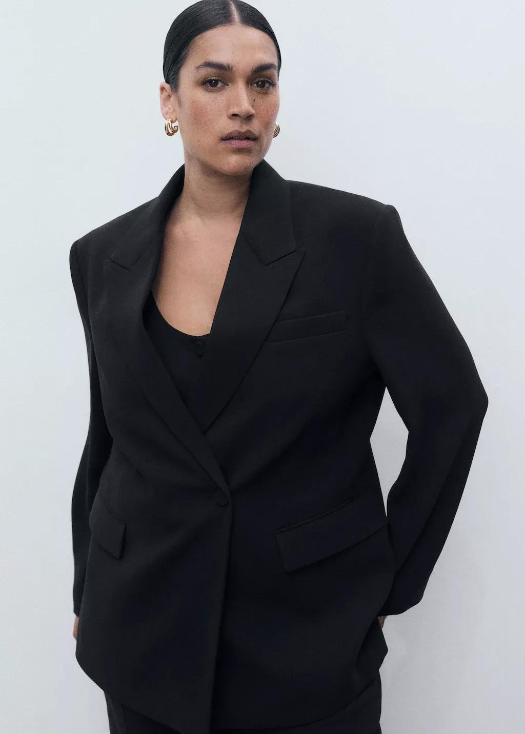 BLACK Double-breasted suit jacket, , large image number 5